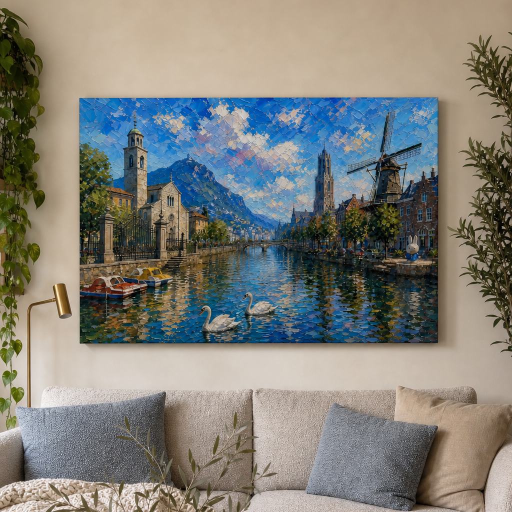 Two City Landscape Canvas