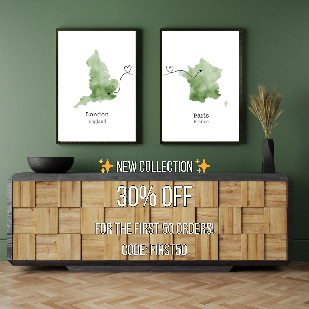 Custom Two Location Poster Set