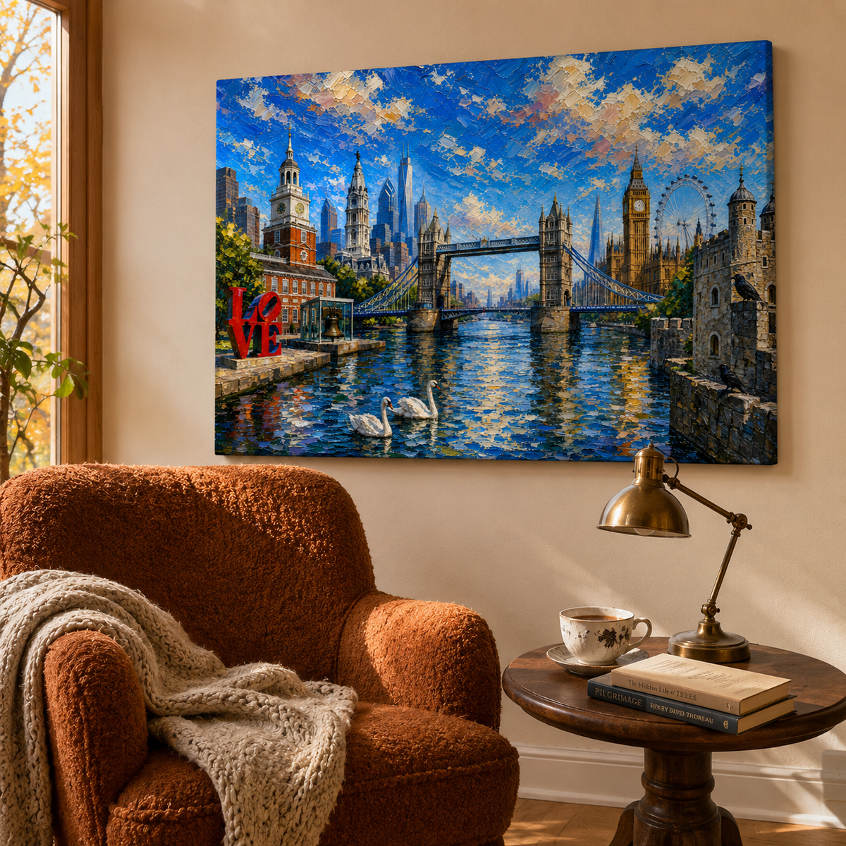 Two City Landscape Canvas